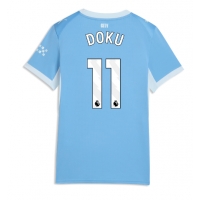 Camisa de Futebol Manchester City Jeremy Doku #11 Equipamento Principal Mulheres 2026-27 Manga Curta